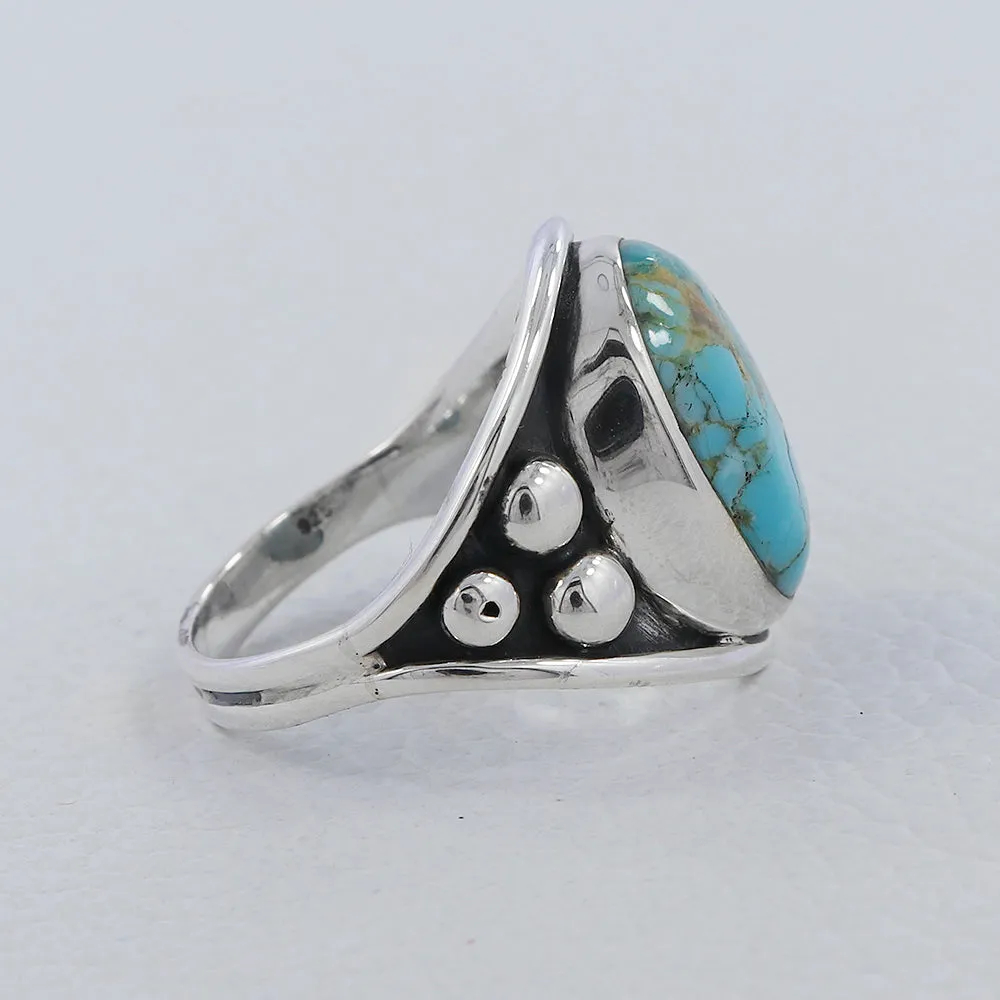Dendritic Opal Gemstone Silver Designer Ring