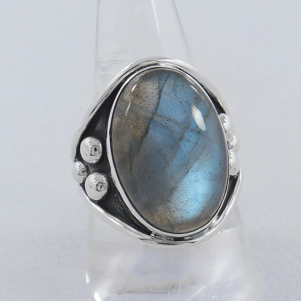 Dendritic Opal Gemstone Silver Designer Ring