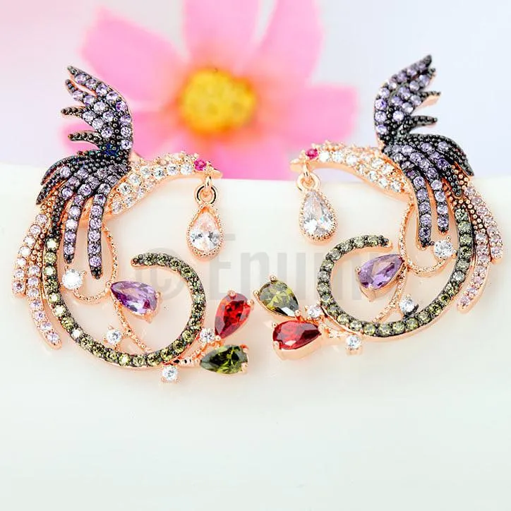 Designer Bird Super Big Stud Earrings