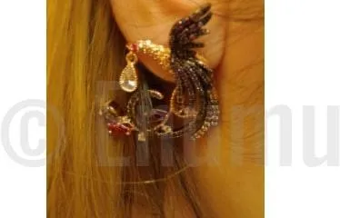 Designer Bird Super Big Stud Earrings