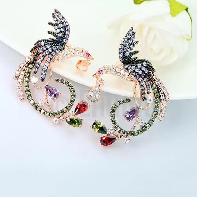 Designer Bird Super Big Stud Earrings