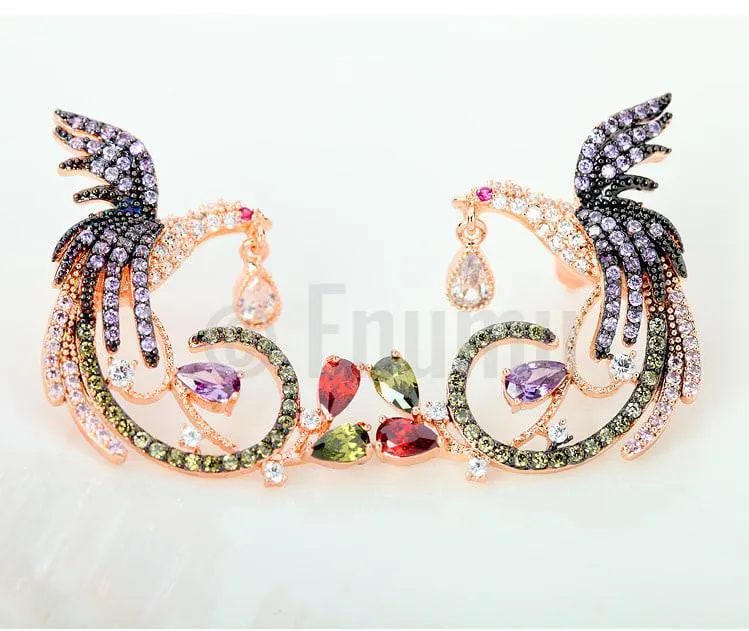 Designer Bird Super Big Stud Earrings