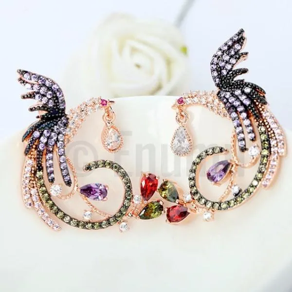 Designer Bird Super Big Stud Earrings