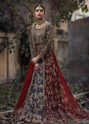 Designer Embroidered Dulhan Wedding Dress in Red #BN1087