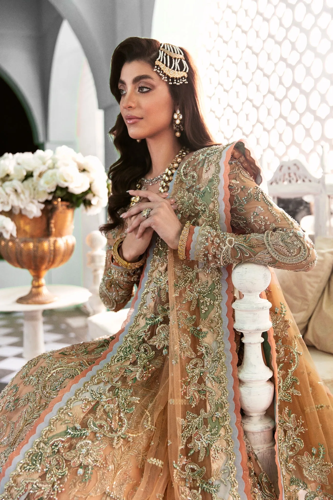 Designer Indian Heavy Stone Work Bridal Lehenga #BN1167