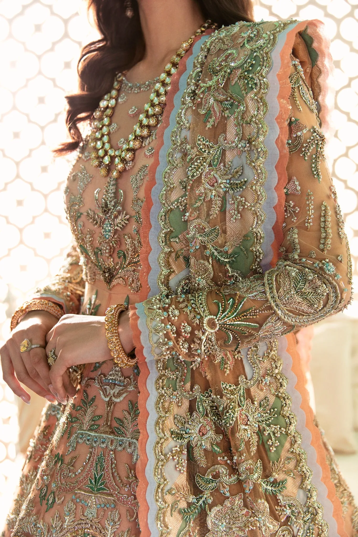 Designer Indian Heavy Stone Work Bridal Lehenga #BN1167