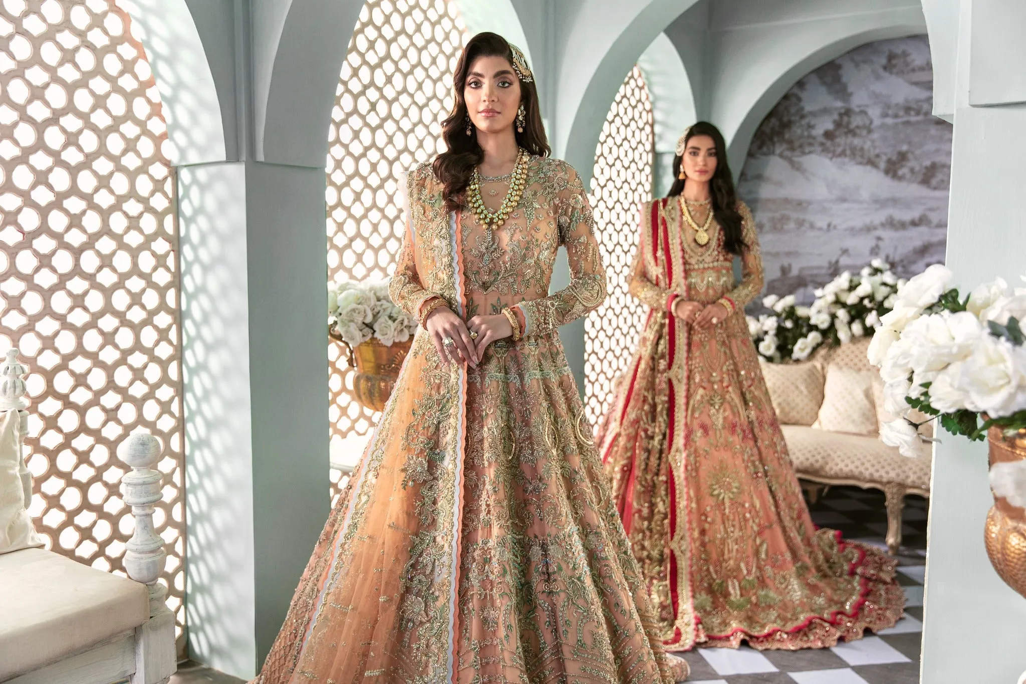 Designer Indian Heavy Stone Work Bridal Lehenga #BN1167