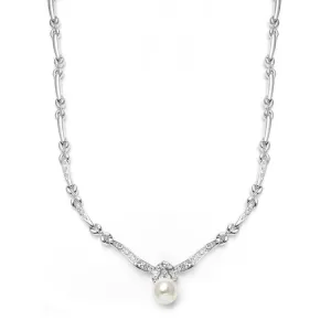 Designer Pearl & Cubic Zirconia  Necklace