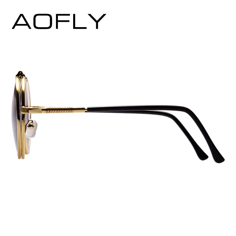 Designer VINTAGE STEAMPUNK Sunglasses round