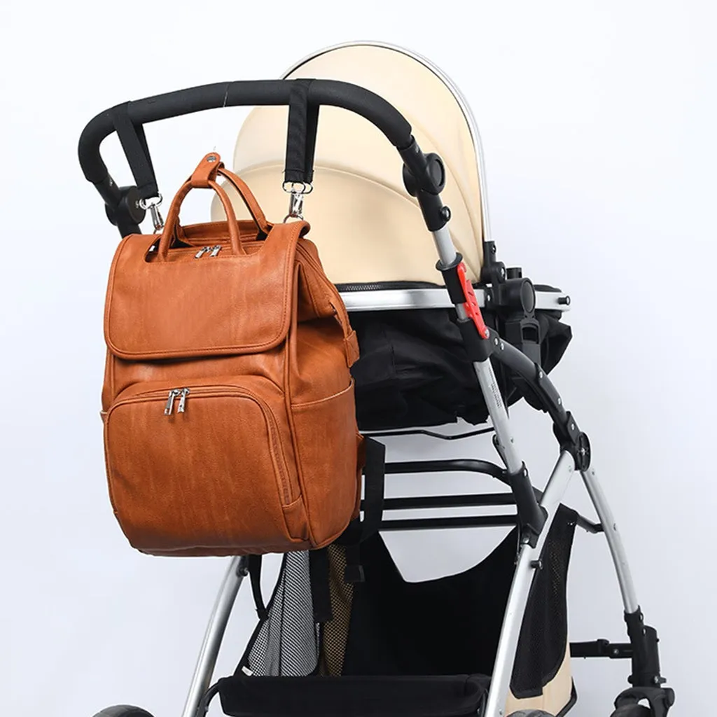 Diaper Bag Backpack With Changing Pad & Stroller Straps