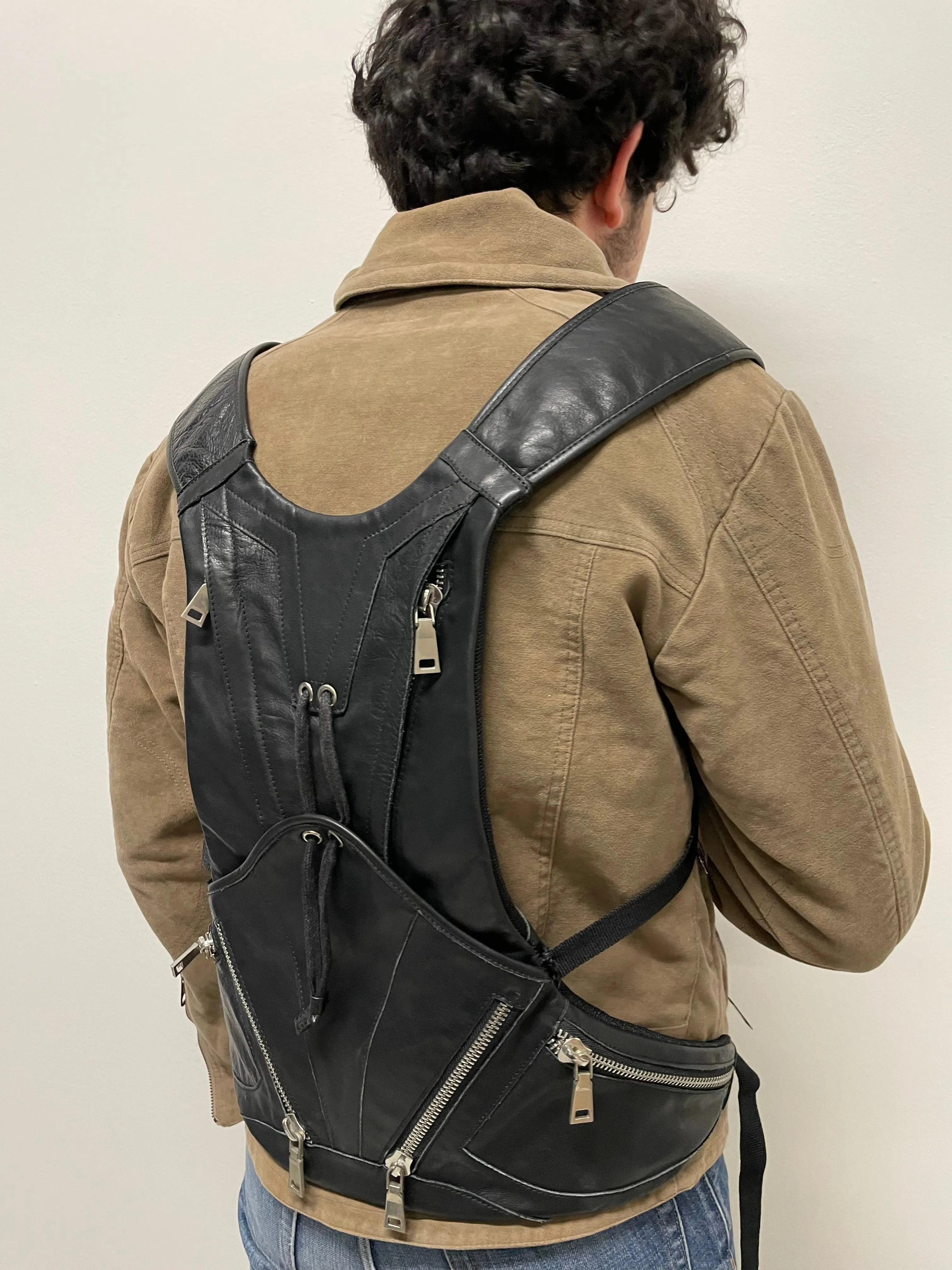 Dirk Bikkembergs multi pockets backpack vest