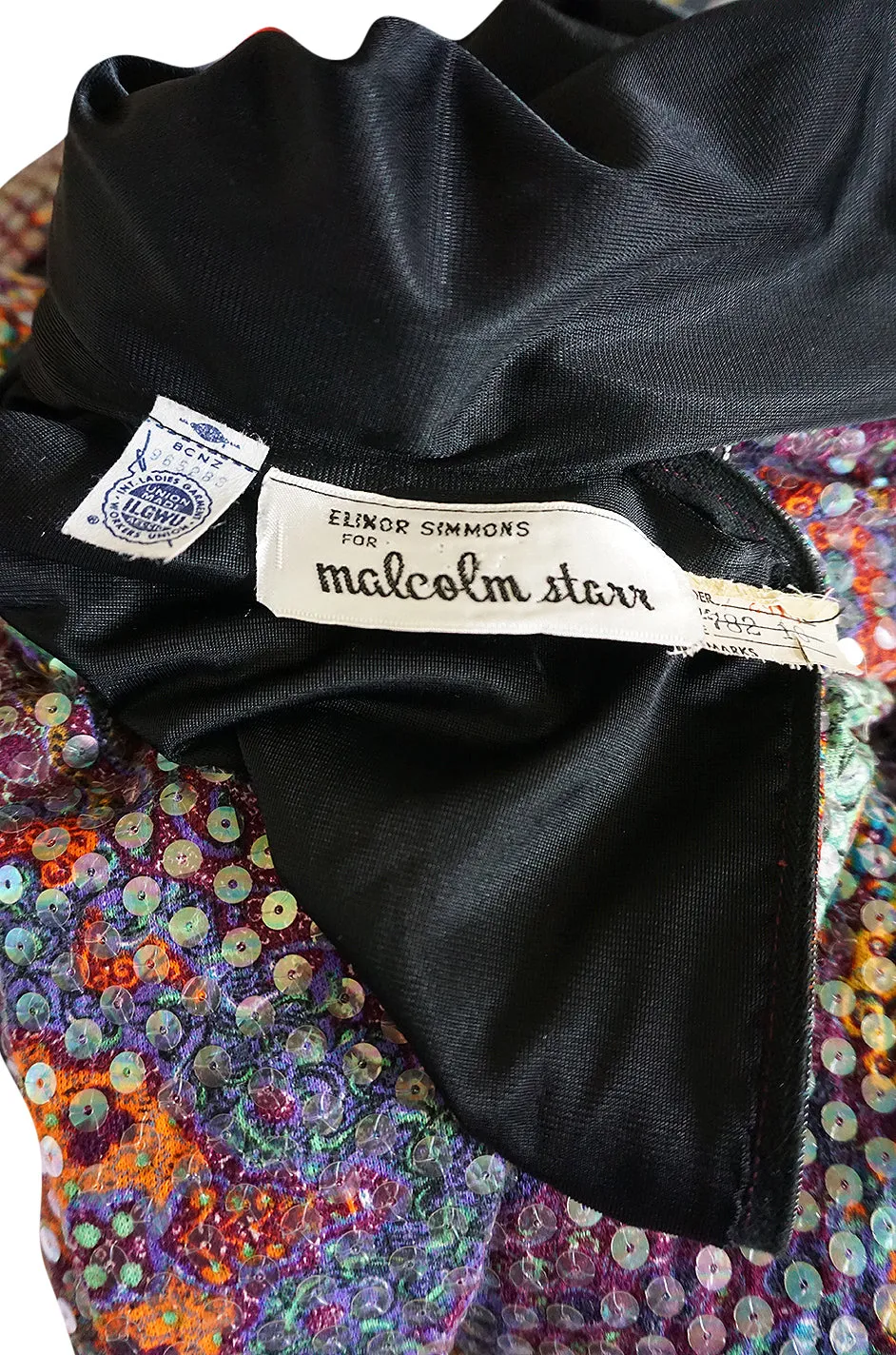 Documented 1971 Malcolm Starr Sequin Covered Dress