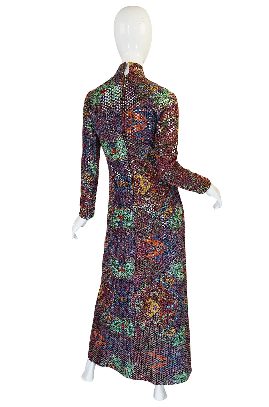 Documented 1971 Malcolm Starr Sequin Covered Dress
