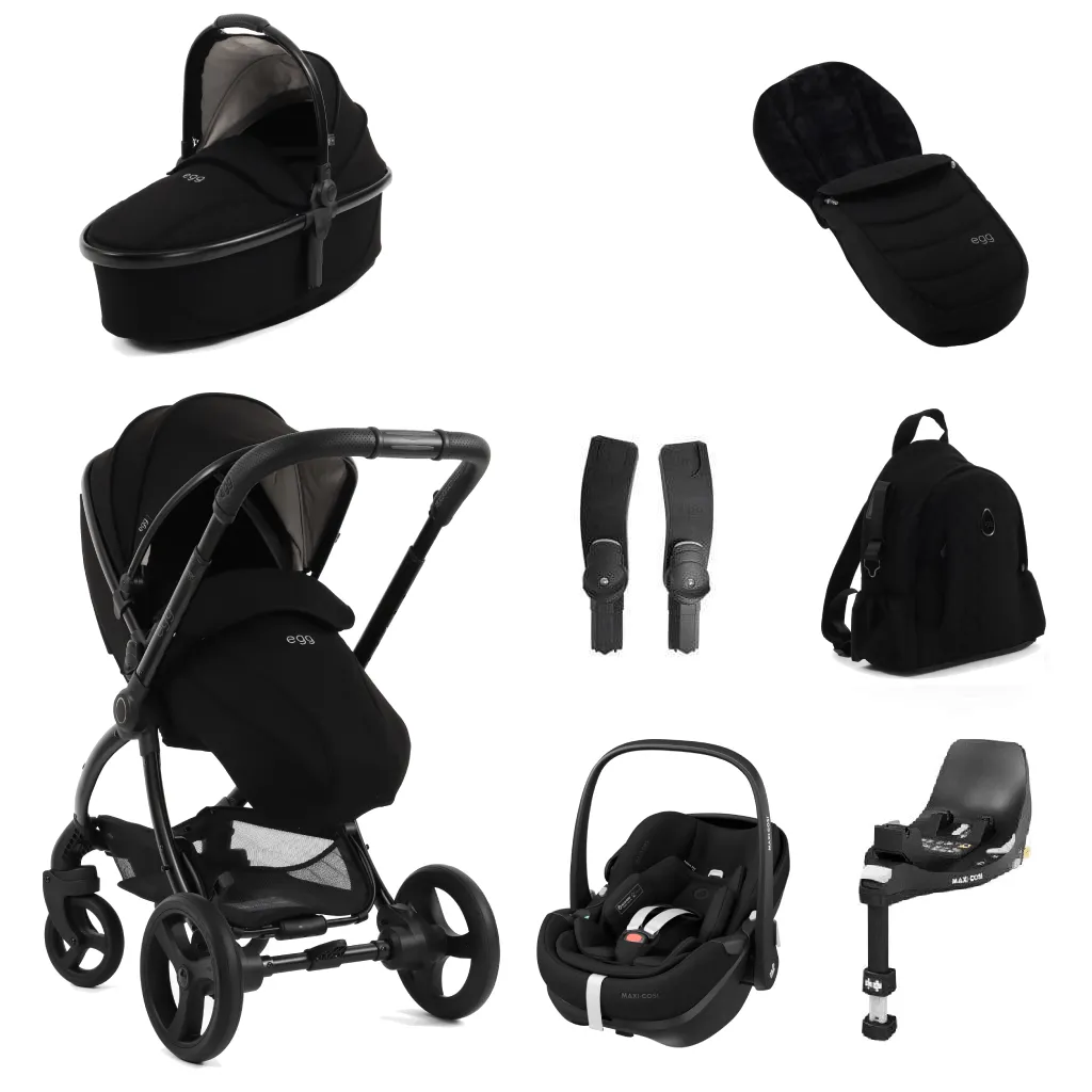Egg 3 Luxury Pebble 360 PRO 2 Travel System - Black Edition