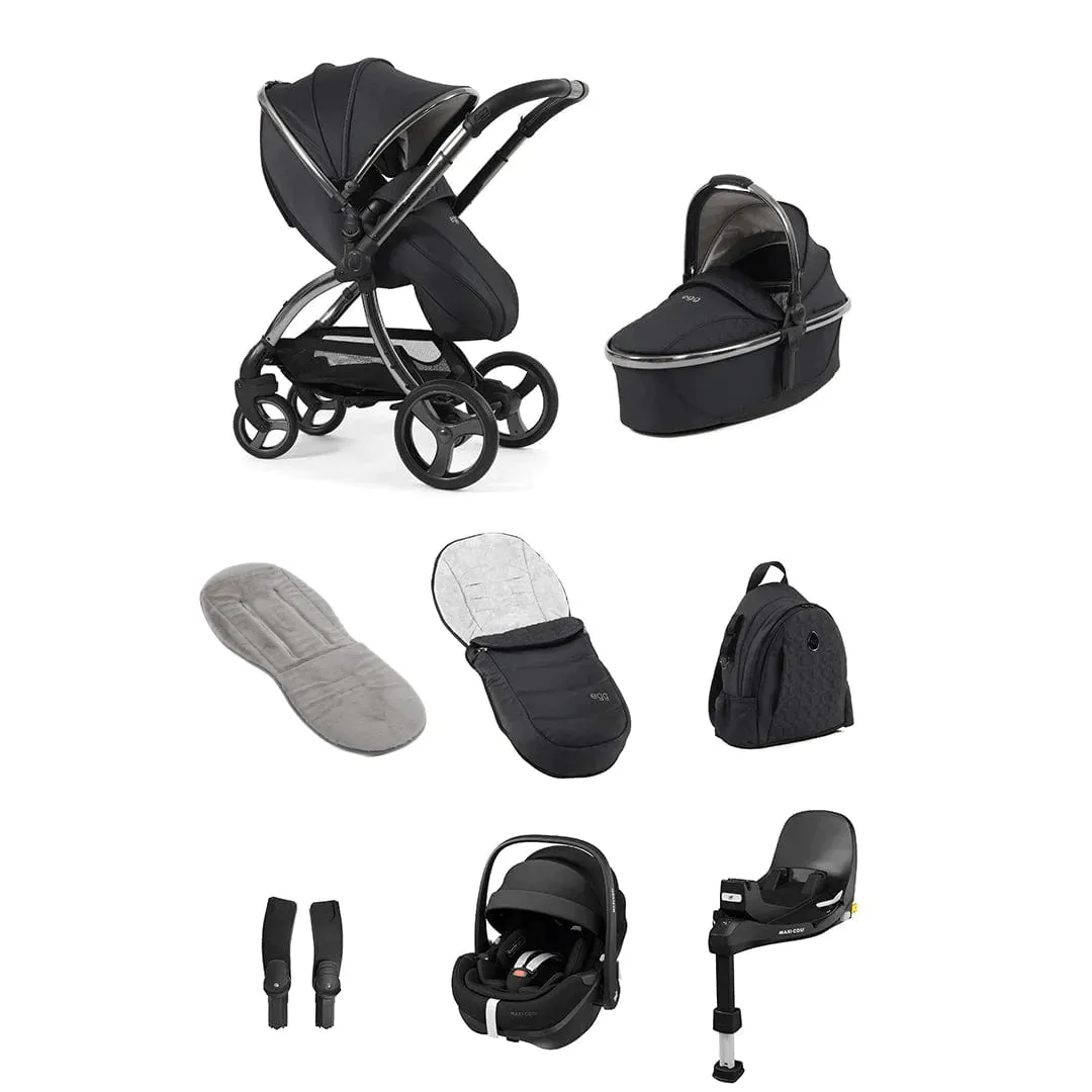 Egg 3 Luxury Pebble 360 PRO 2 Travel System - Carbonite
