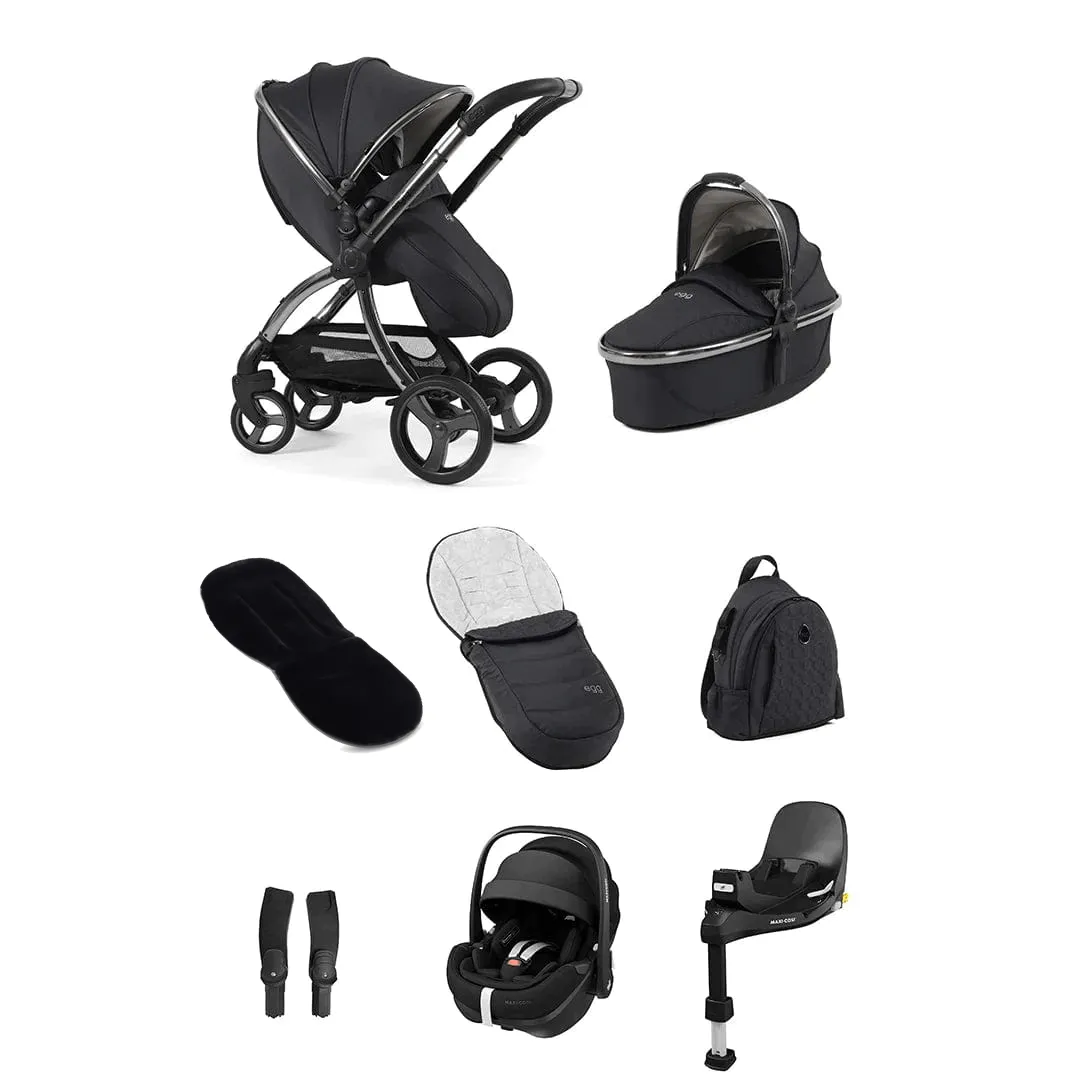 Egg 3 Luxury Pebble 360 PRO 2 Travel System - Carbonite