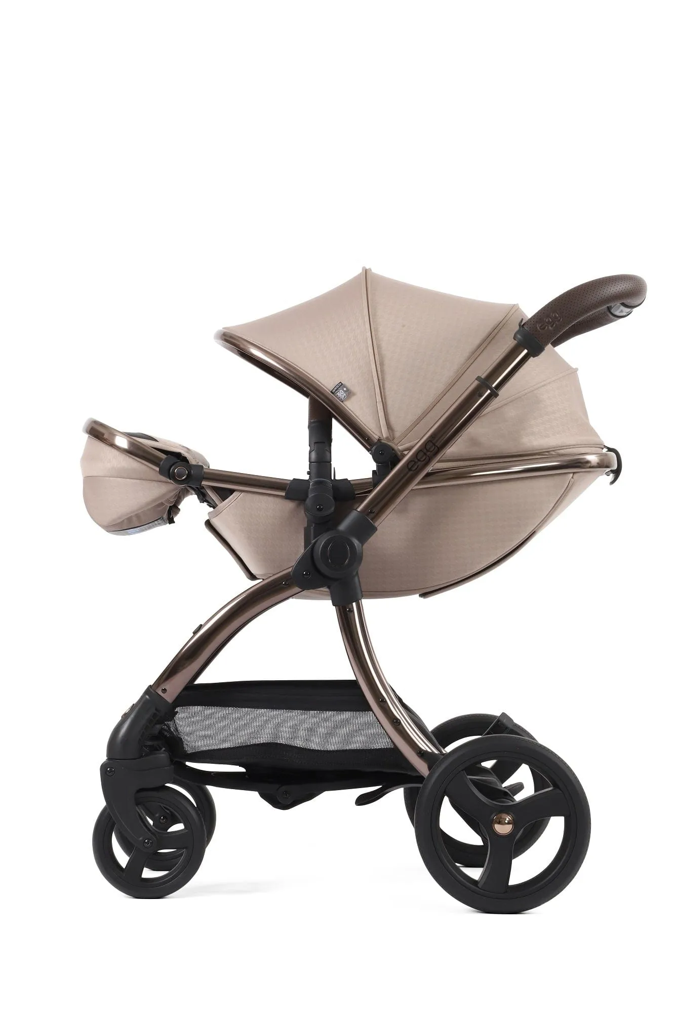 Egg 3 Luxury Pebble 360 PRO 2 Travel System - Houndstooth Almond