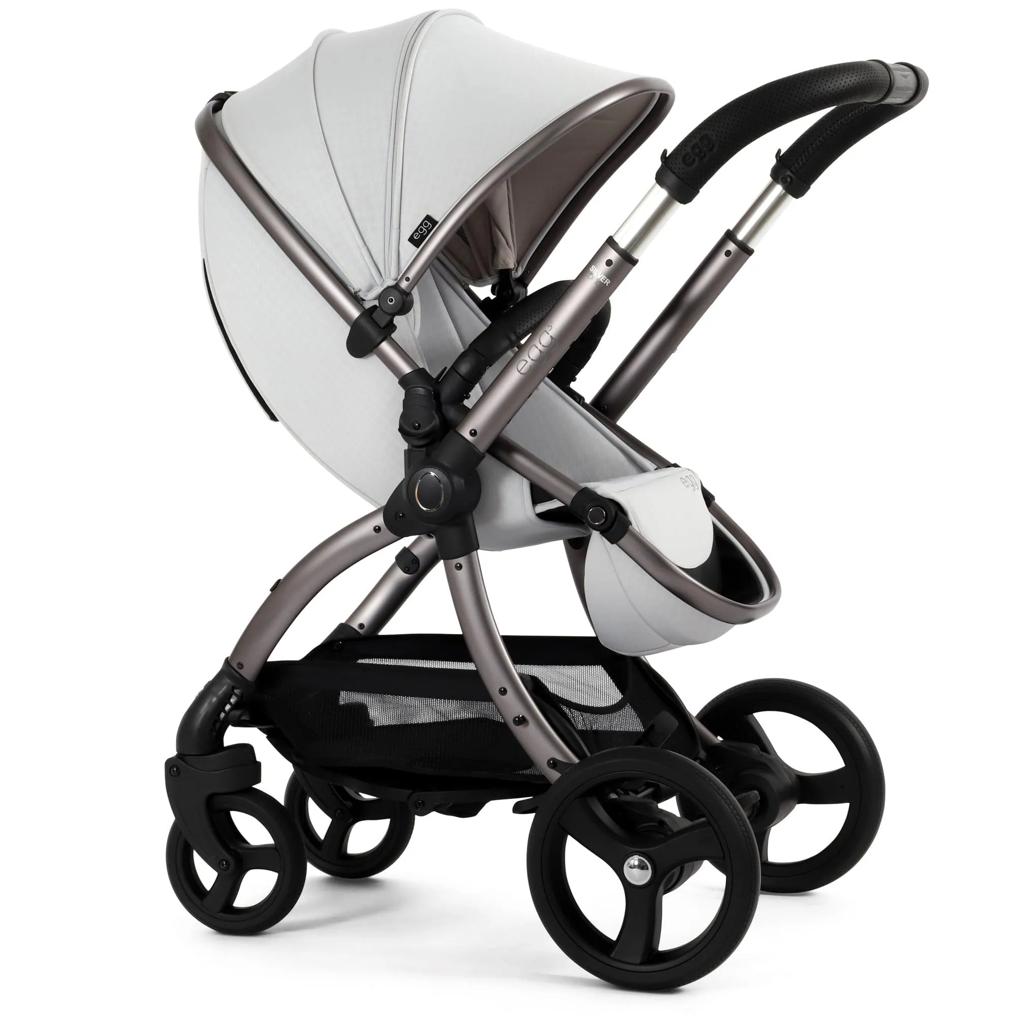 egg3 Luxury Travel System Bundle - Houndstooth Silver