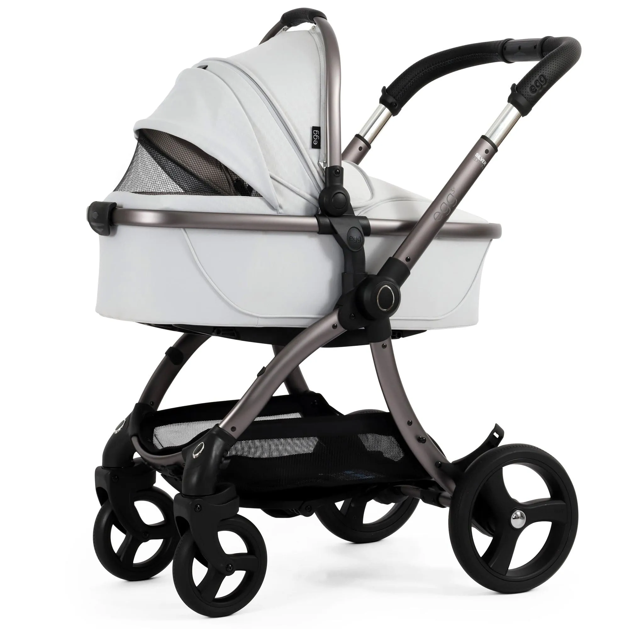 egg3 Luxury Travel System Bundle - Houndstooth Silver