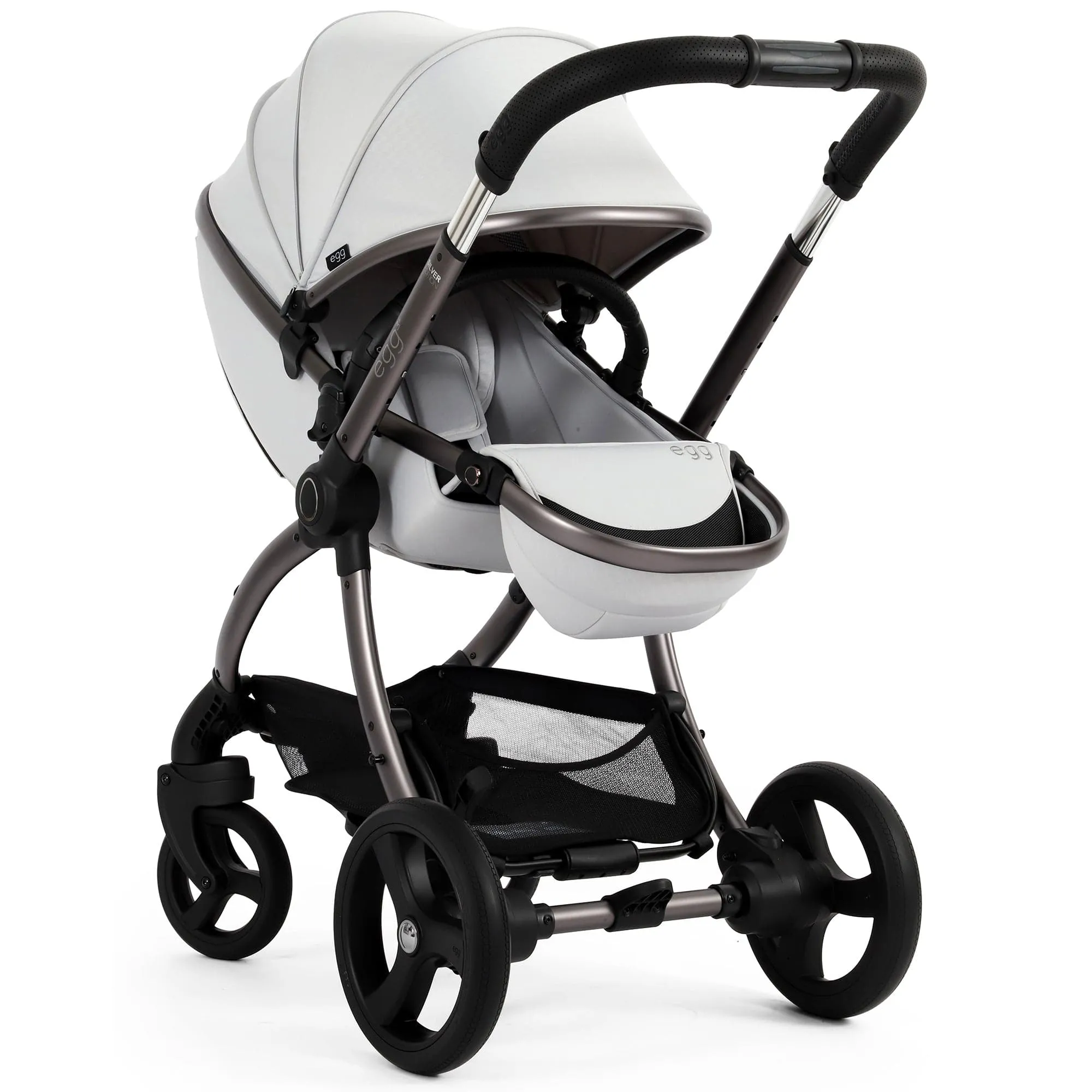 egg3 Luxury Travel System Bundle - Houndstooth Silver