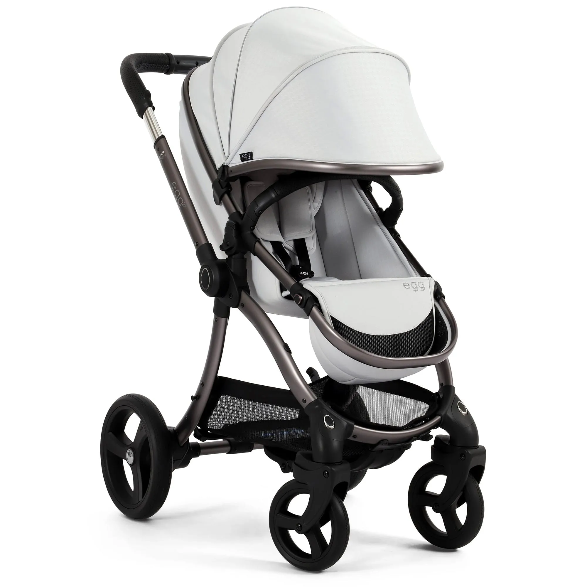 egg3 Luxury Travel System Bundle - Houndstooth Silver