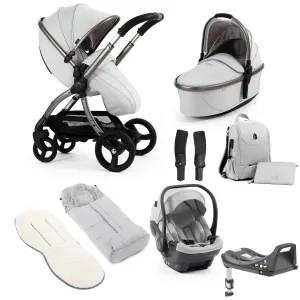 egg3 Luxury Travel System Bundle - Houndstooth Silver