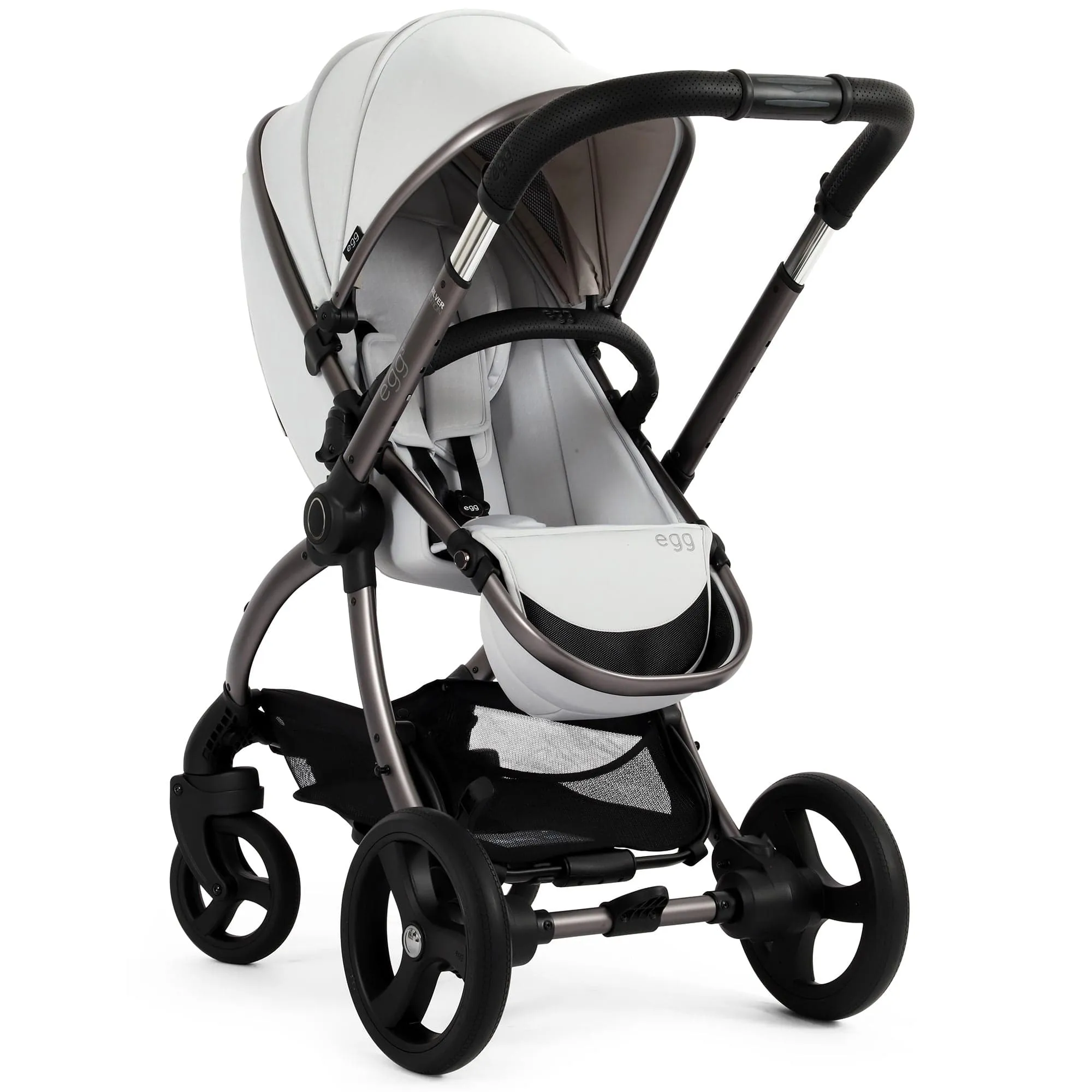egg3 Luxury Travel System Bundle - Houndstooth Silver
