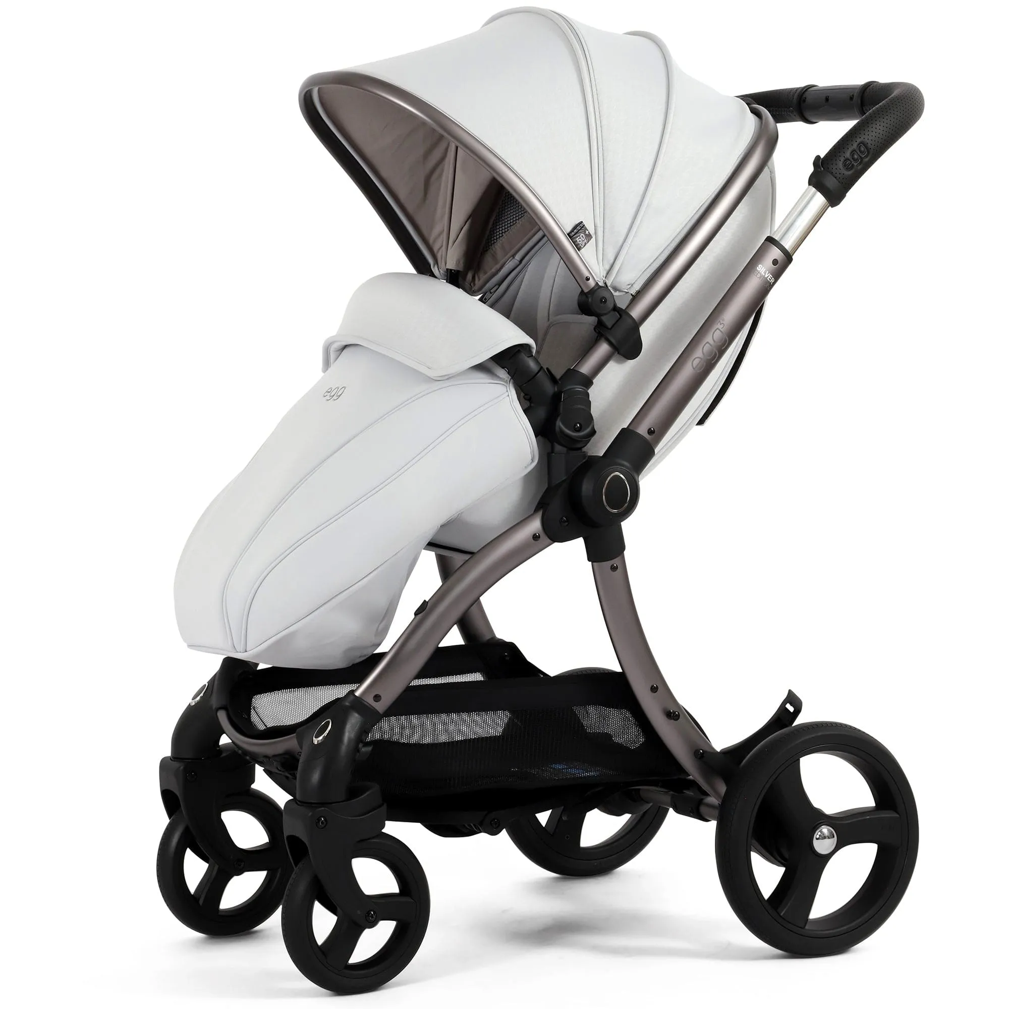 egg3 Luxury Travel System Bundle - Houndstooth Silver