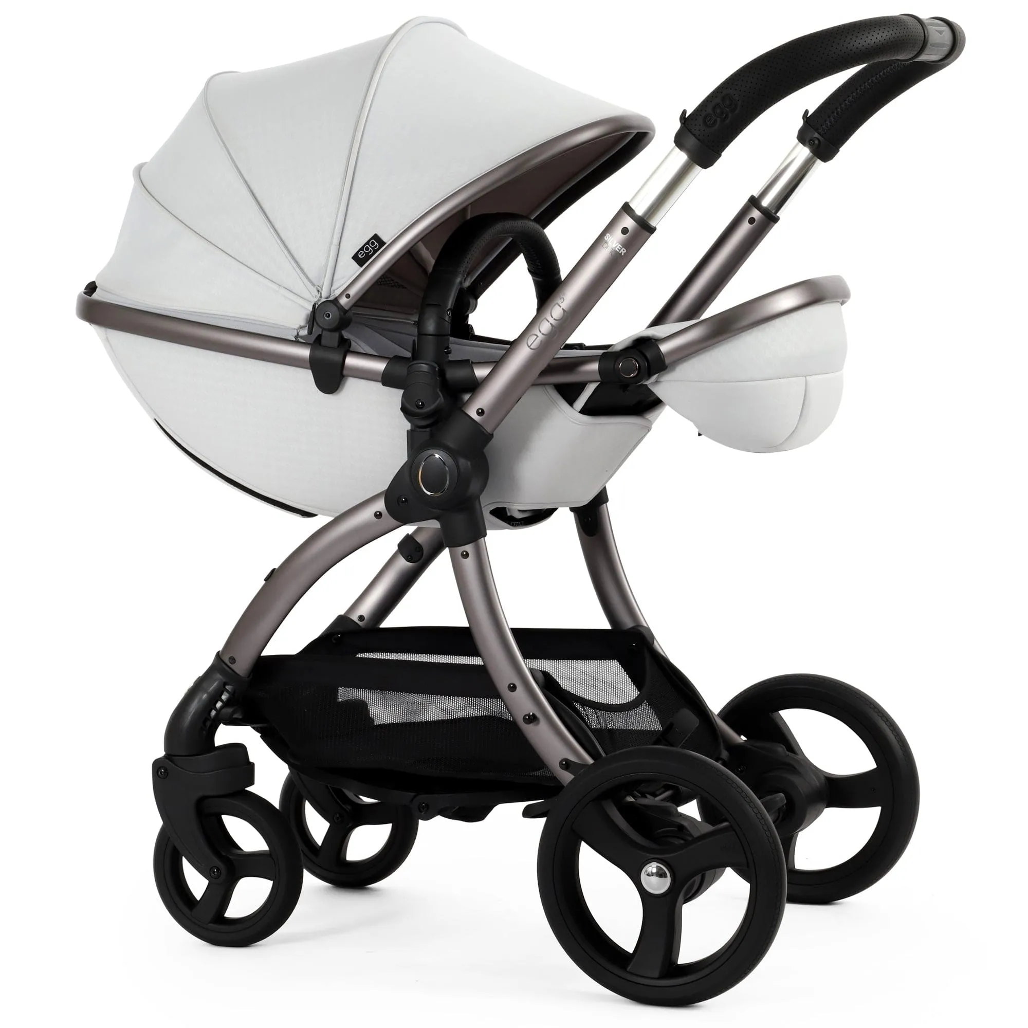 egg3 Luxury Travel System Bundle - Houndstooth Silver