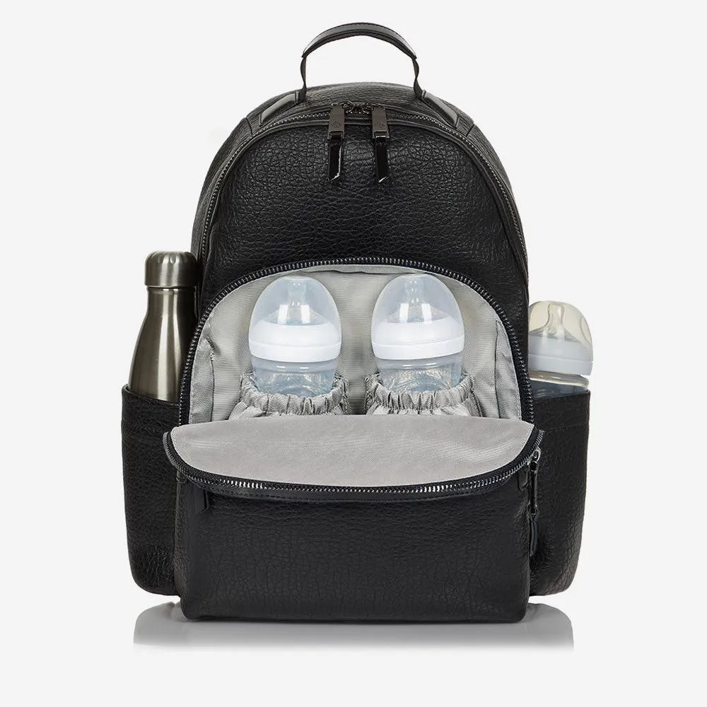 Elwood 2.0 Leather Changing Backpack (Black)