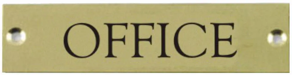 Engraved Brass Office Door Sign