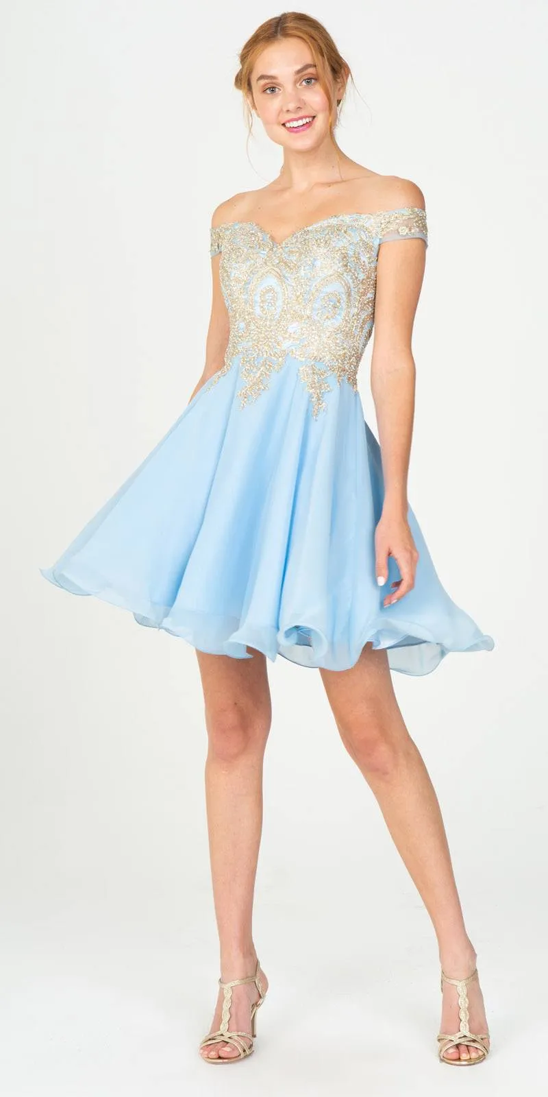 Eureka 8733 Off-Shoulder Short Dress