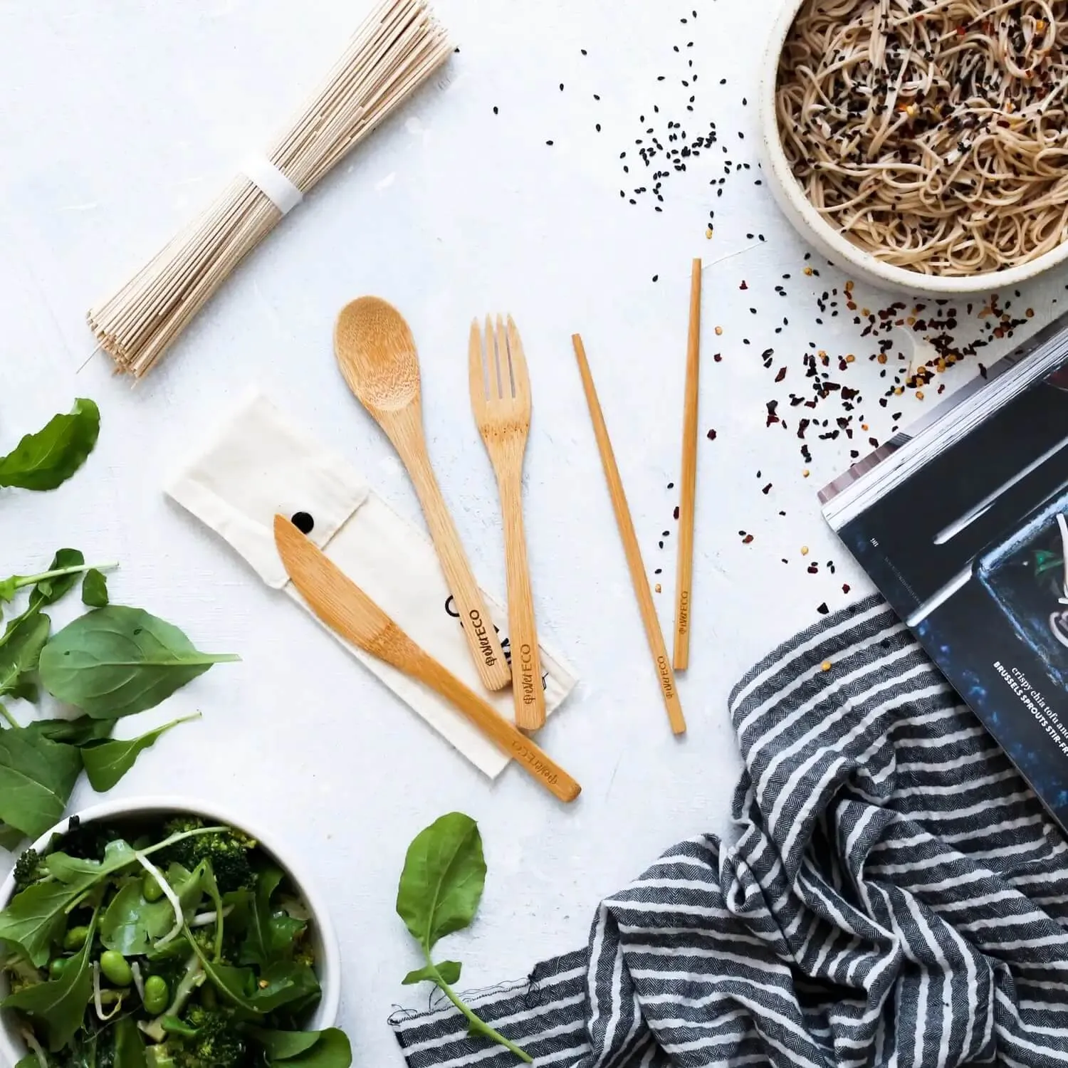 Ever Eco |  Bamboo Cutlery Set With Chopsticks