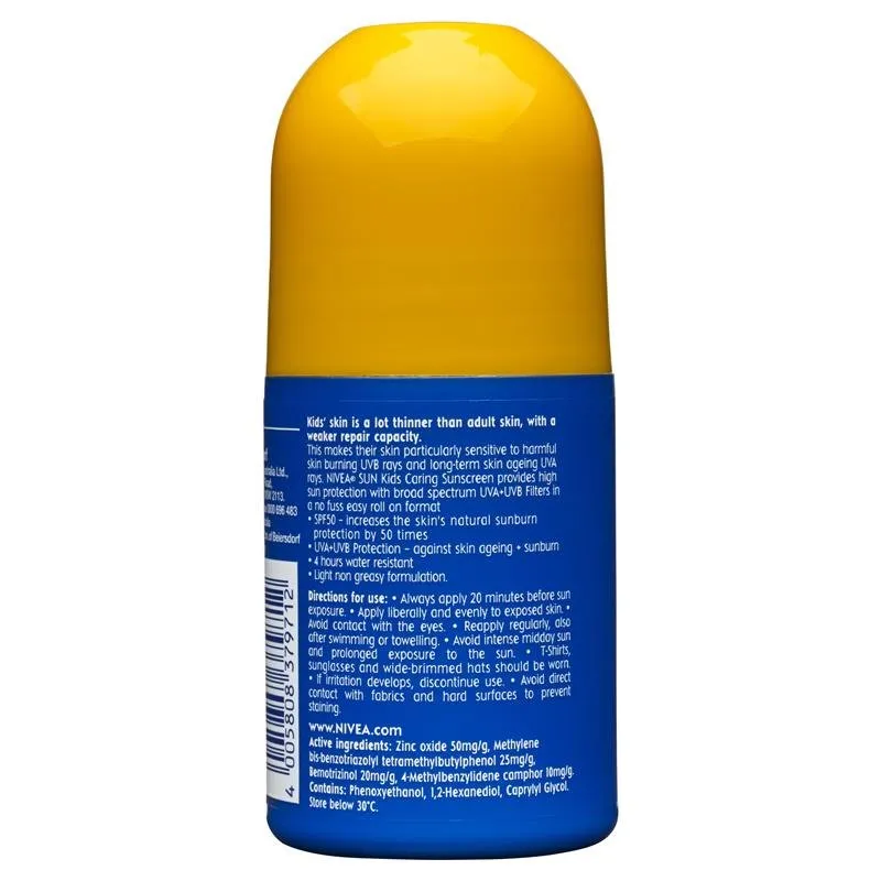 [Expiry: 11/2025] Nivea Sun SPF 50  Kids Sunscreen Roll On 65mL