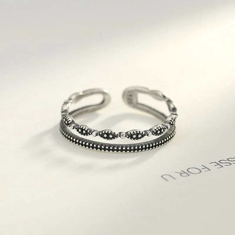Fashion Double Layer Design Open Ring