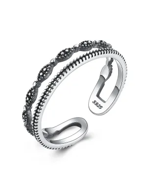 Fashion Double Layer Design Open Ring