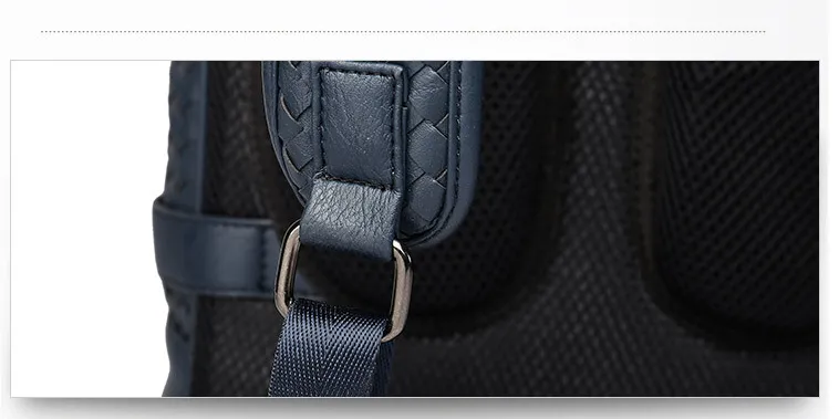 Fashion PU Woven Business Casual Backpack