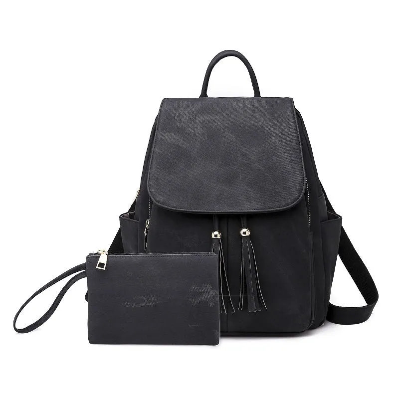 Fashion Tassel PU Leather Backpack