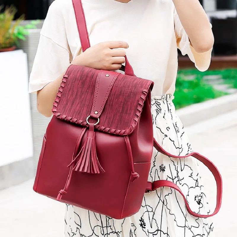 Fashion Tassel Women's Backpack