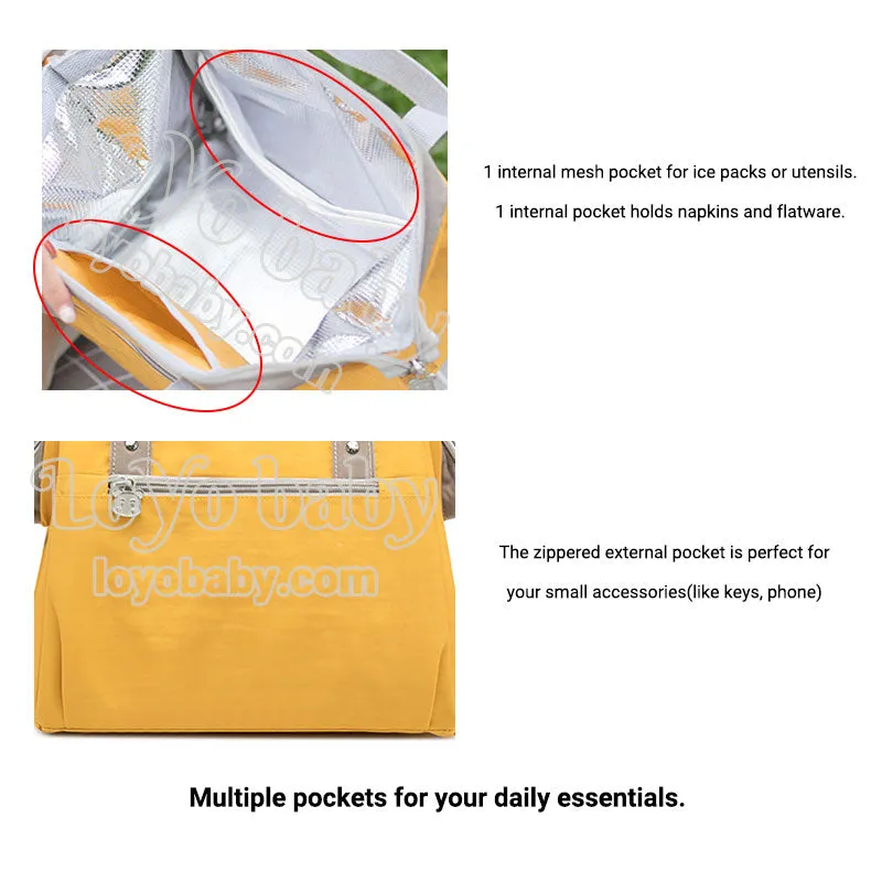 Fashionable Tote Lunch Bag For Women With Easy Open Top