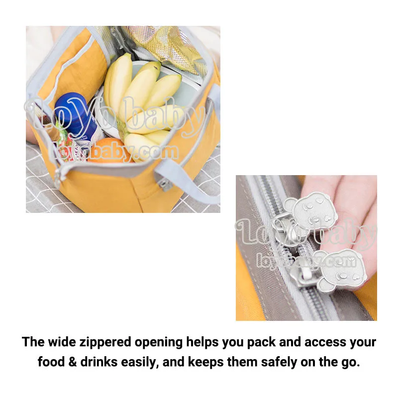 Fashionable Tote Lunch Bag For Women With Easy Open Top