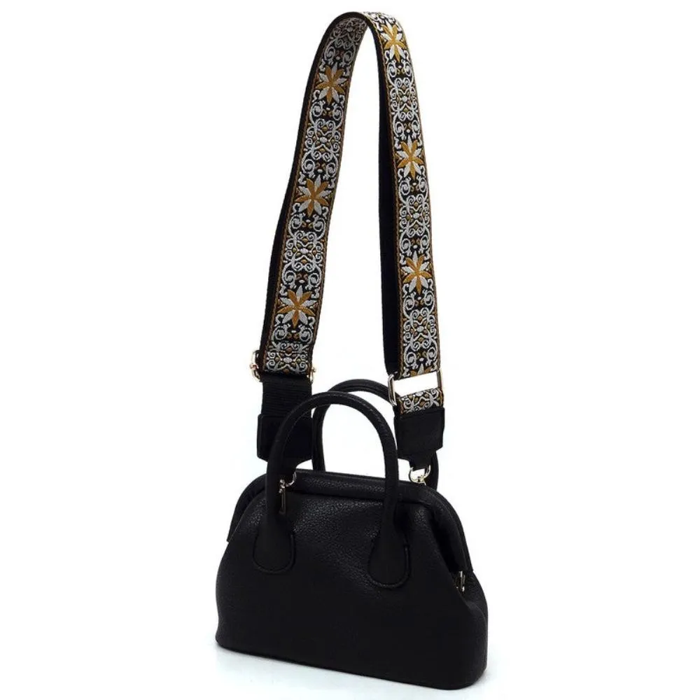 FASHNZFAB Spring Frame Doctors Satchel Crossbody Bag