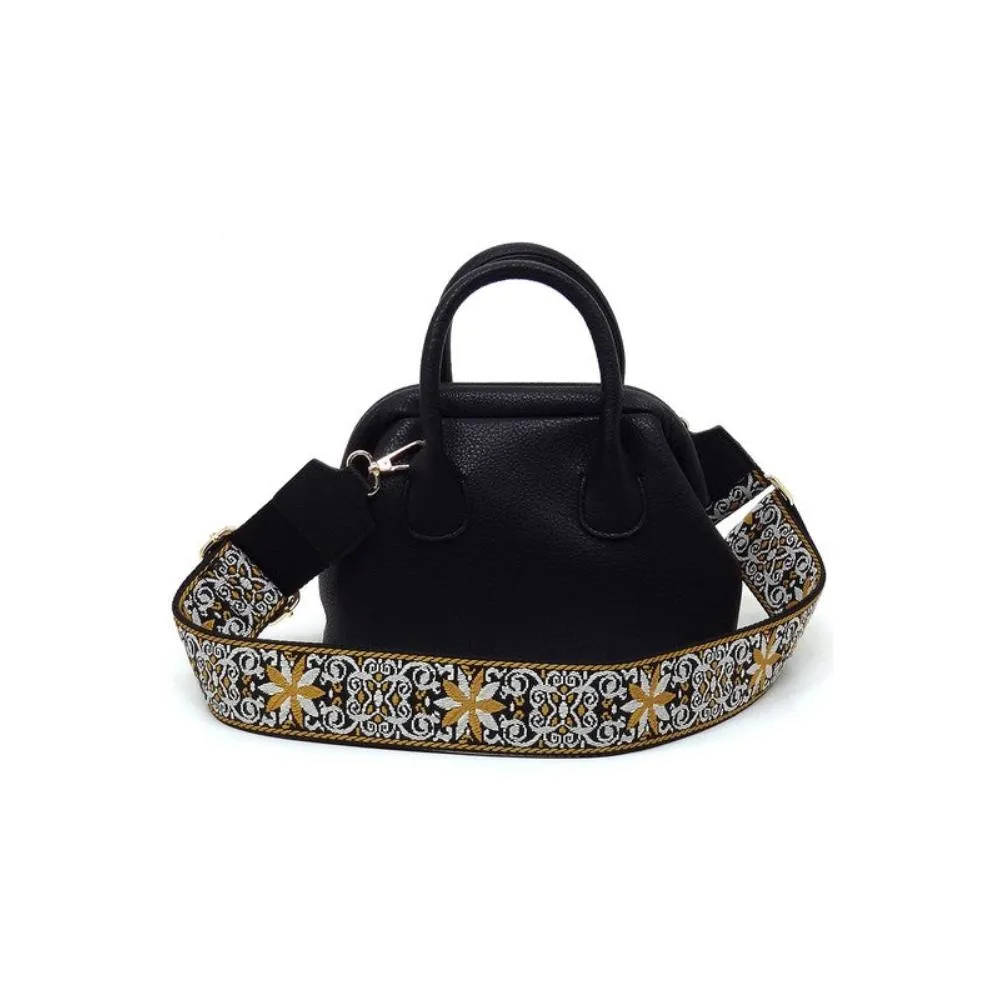 FASHNZFAB Spring Frame Doctors Satchel Crossbody Bag