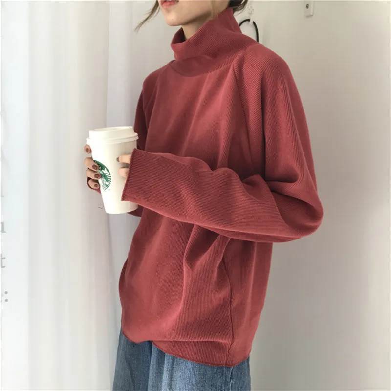 [@fatty_side] "CHIC RETRO TURTLENECK" PULLOVER KNIT TOP K090801REVIEW