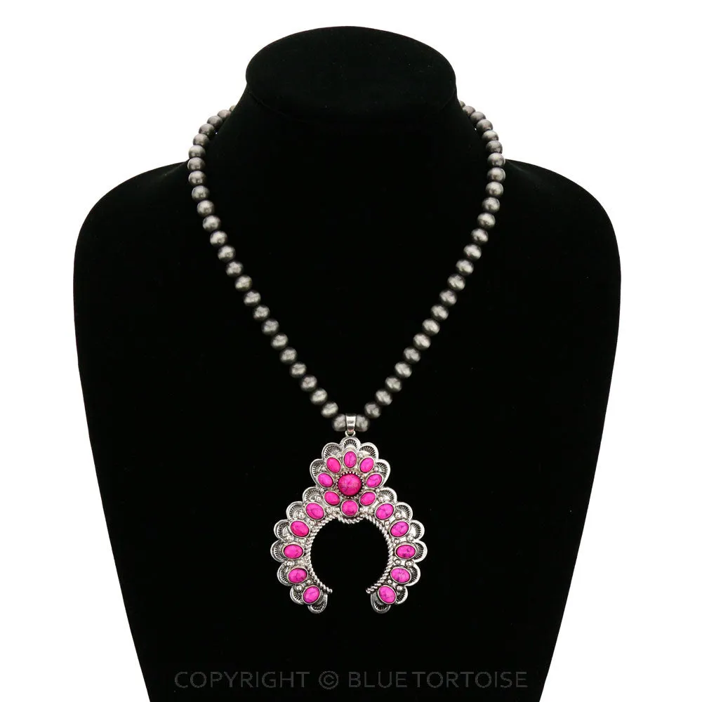 Fiona Fashion Navajo Necklace with Naja Pendant