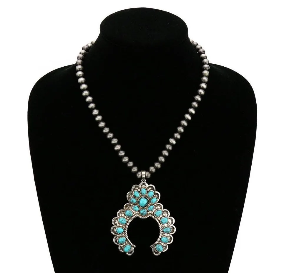 Fiona Fashion Navajo Necklace with Naja Pendant