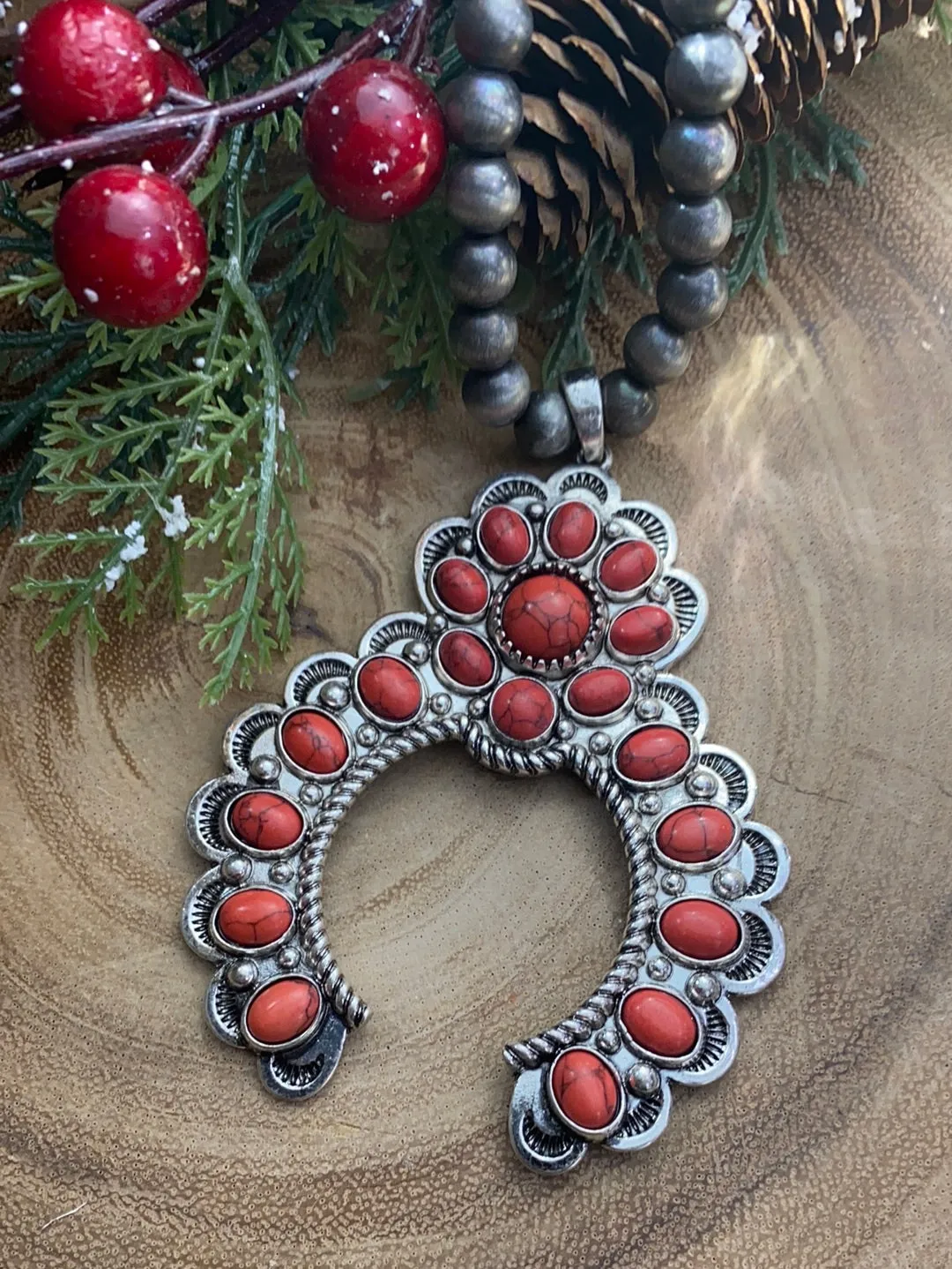 Fiona Fashion Navajo Necklace with Naja Pendant