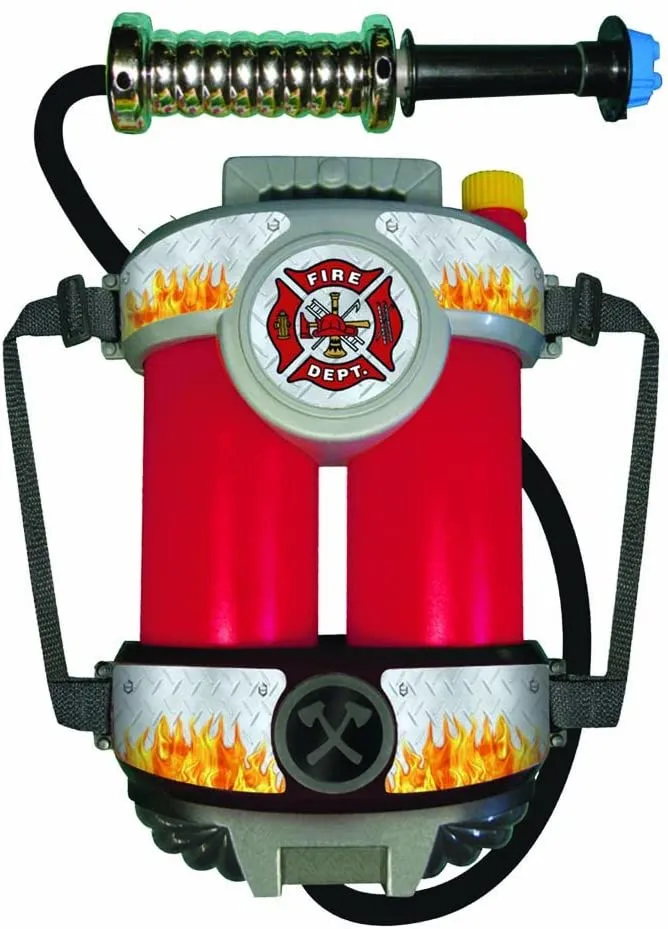 Fire Power Super Soaking Fire Hose Back Pack by Aeromax! 2 spray settings Shoots up to 30', with 60 sprays per fill up! Ages 3 