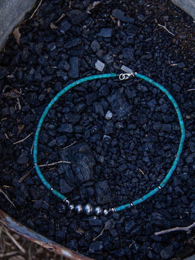 Five Navajo Pearls Choker Necklace by Paige Wallace