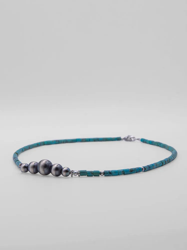 Five Navajo Pearls Choker Necklace by Paige Wallace